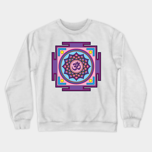 Om Mandala Crewneck Sweatshirt by GalacticMantra